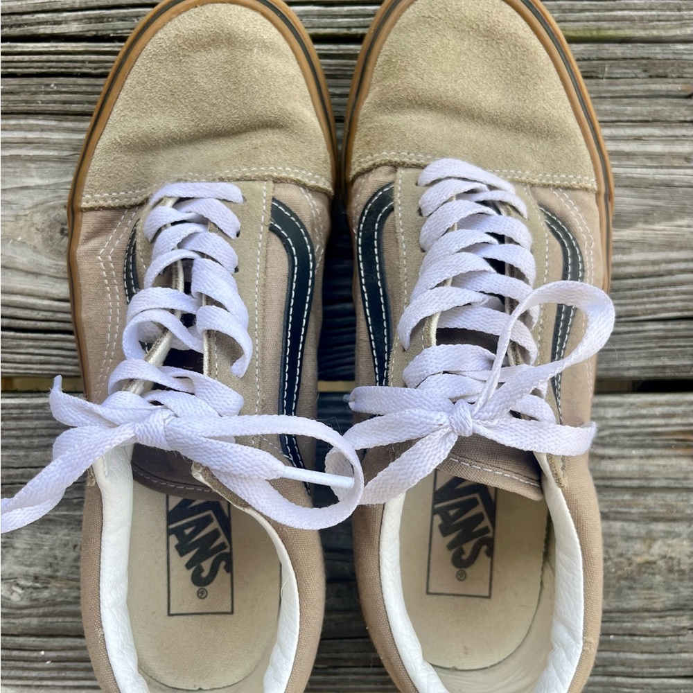 Vans Tan and Black Men's Shoes